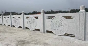 徐州芝麻白河道栏杆 石材栏杆